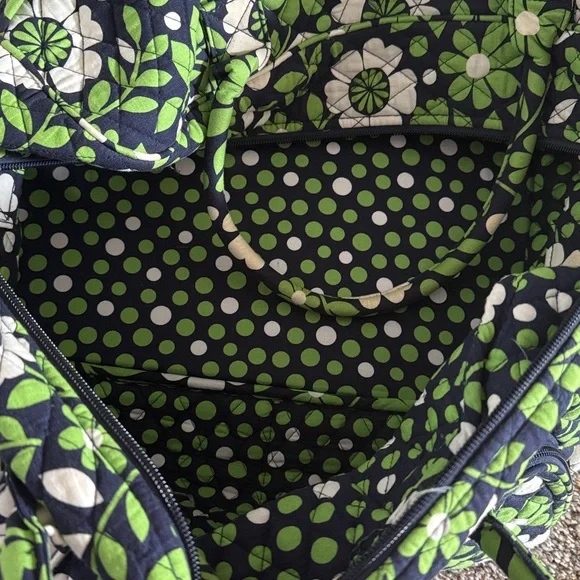 Floral Green and Blue Travel duffel bag - Picture 4 of 7
